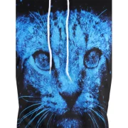 3D Animal Print Pullover Drawstring Hoodie - Dodger Blue Fansmadedirect