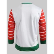 3D Christmas Clown Printed Long Sleeve T-shirt - White Fansmadedirect