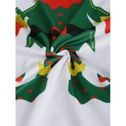 3D Christmas Clown Printed Long Sleeve T-shirt - White Fansmadedirect