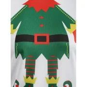 3D Christmas Clown Printed Long Sleeve T-shirt - White Fansmadedirect