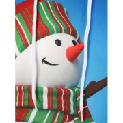 3D Christmas Snowman Printed Pullover Hoodie - Ocean Blue Fansmadedirect