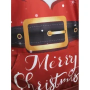 3D Santa Claus Costume Print Christmas Hoodie - Chestnut Red Fansmadedirect
