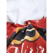 3D Santa Claus Costume Print Christmas Hoodie - Chestnut Red Fansmadedirect