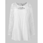 ace Insert Cut Out Blouse - White Fansmadedirect