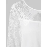 ace Insert Cut Out Blouse - White Fansmadedirect