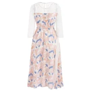 ace Insert Floral Print Dress - White Fansmadedirect
