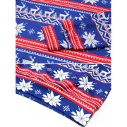 Allover nowflake Print Big Pocket Hoodie - Ocean Blue Fansmadedirect