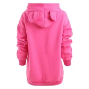 Animal Ears Fleece Hoodie - Violet Red Fansmadedirect