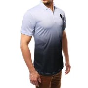 Applique Ombre Print Casual Tee - White Fansmadedirect