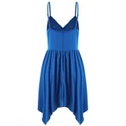 Asymmetric Color Block Cami Dress - Royal Blue Fansmadedirect