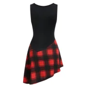 Asymmetric Lace Up Dress - Black Fansmadedirect