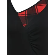 Asymmetric Lace Up Dress - Black Fansmadedirect