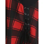 Asymmetric Lace Up Dress - Black Fansmadedirect