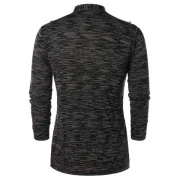 Asymmetric Open Front Space Dye Coat - Dark Gray Fansmadedirect