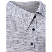 Asymmetric Space Dye Button Up Cardigan - Gray Fansmadedirect