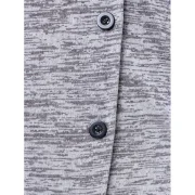 Asymmetric Space Dye Button Up Cardigan - Gray Fansmadedirect