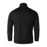 Asymmetric Zipper Stand Collar Jacket - Black Fansmadedirect