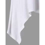 Asymmetrical Ruffled Off The Shoulder T-shirt - White Fansmadedirect