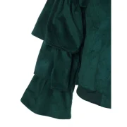 ayered Ruffles Zip Up Faux Suede Jacket - Dark Green Fansmadedirect