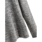 Back Cut Out Marled T-shirt - Gray Fansmadedirect