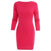 Back Tie Cut Out ini Dress - Rose Red Fansmadedirect