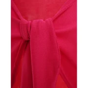 Back Tie Cut Out ini Dress - Rose Red Fansmadedirect