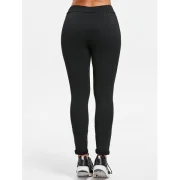 Beading Ripped Cut Out Pants - Black Fansmadedirect
