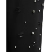 Beading Ripped Cut Out Pants - Black Fansmadedirect