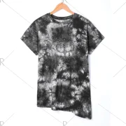 Beading Tie Dye T-shirt - Deep Gray Fansmadedirect