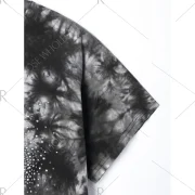 Beading Tie Dye T-shirt - Deep Gray Fansmadedirect