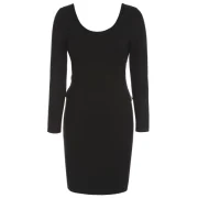 Bowknot Backless Mini Dress - Black Fansmadedirect