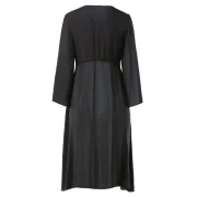 Butterflies Sequined Split Sleeve Chiffon Dress - Black Fansmadedirect