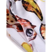 Butterfly Print Pockets Drawstring Shorts - Fansmadedirect