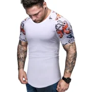 Butterfly Print Raglan Sleeve Casual T Shirt - White Fansmadedirect