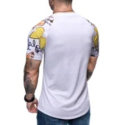 Butterfly Print Raglan Sleeve Casual T Shirt - White Fansmadedirect