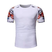 Butterfly Print Raglan Sleeve Casual T Shirt - White Fansmadedirect