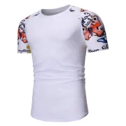 Butterfly Print Raglan Sleeve Casual T Shirt - White Fansmadedirect