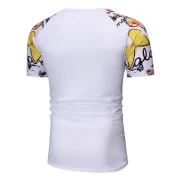 Butterfly Print Raglan Sleeve Casual T Shirt - White Fansmadedirect