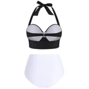 Butterfly Print Underwire Push Up Bikini Swimsuit - Black Fansmadedirect