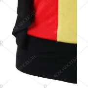 Butterfly Sleeves Rainbow Blouson T-shirt - Black Fansmadedirect