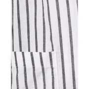 Button apel Neck Striped Blazers - Fansmadedirect