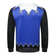 Button Belt Printed Casual Sweatshirt - Cobalt Blue Fansmadedirect