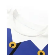 Button Belt Printed Casual Sweatshirt - Cobalt Blue Fansmadedirect