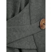 Button Long Duster Cardigan - Dark Gray Fansmadedirect