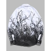 Button Up Printed ongline Shirt - White Fansmadedirect