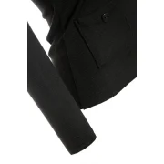 Button Up Ribbed Long Sleeve Fitted T-Shirt - Black Fansmadedirect