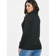 Buttoned Turtleneck weatshirt - Black Fansmadedirect