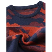 Camouflage Pattern Patchwork Casual Sweater - Multi-c Fansmadedirect