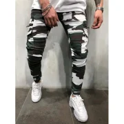 Camouflage Print ide Flap Pocket Cargo Jogger Pants - Acu Camouflage Fansmadedirect