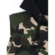 Camouflage Print Sleeveless Drawstring Hoodie - Acu Camouflage Fansmadedirect